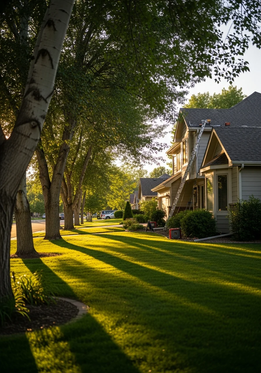 Littleton home exterior showing front entrance, landscaping, and residential street setting with mature trees.